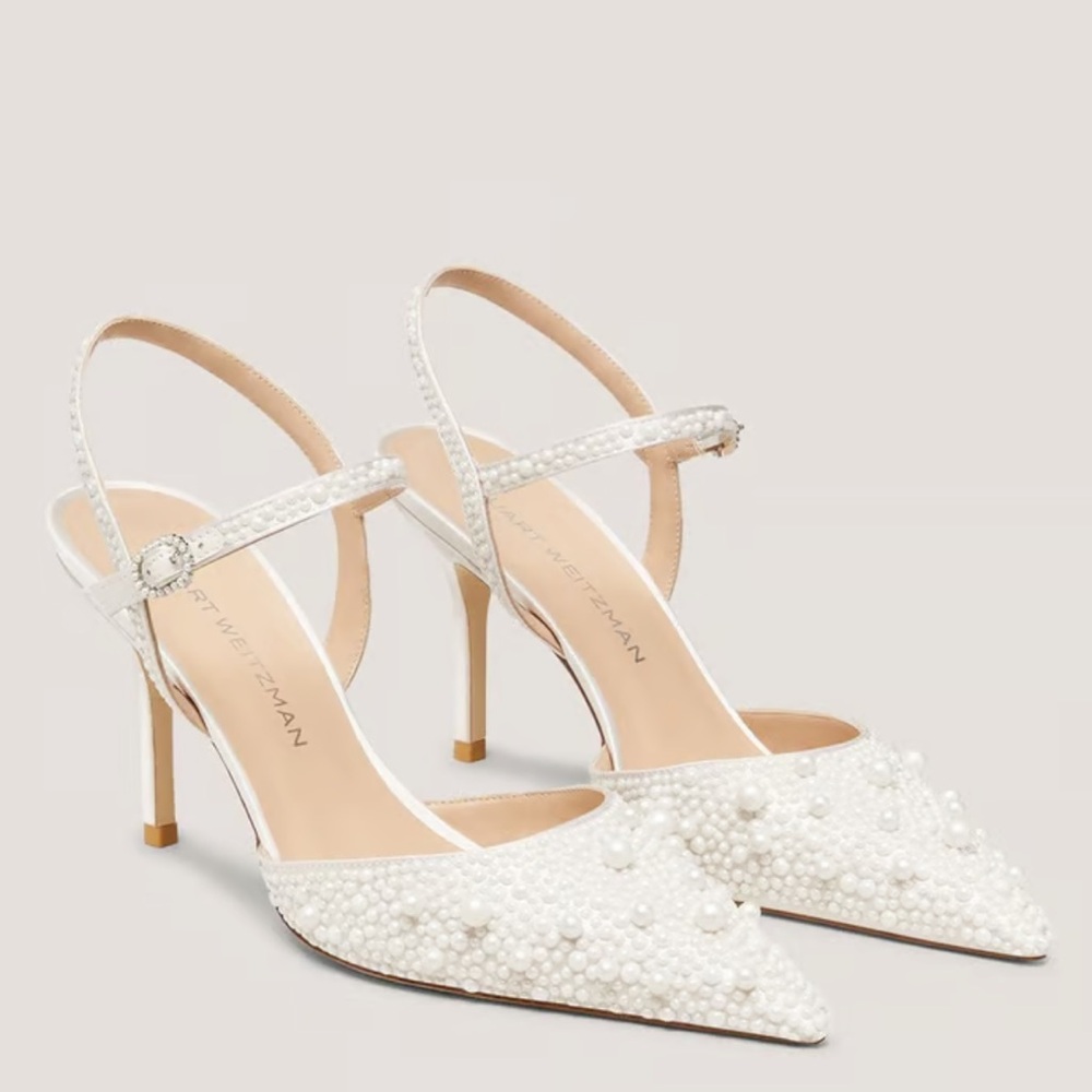 Stuart Weitzman Bliss 85 Pump in Cream